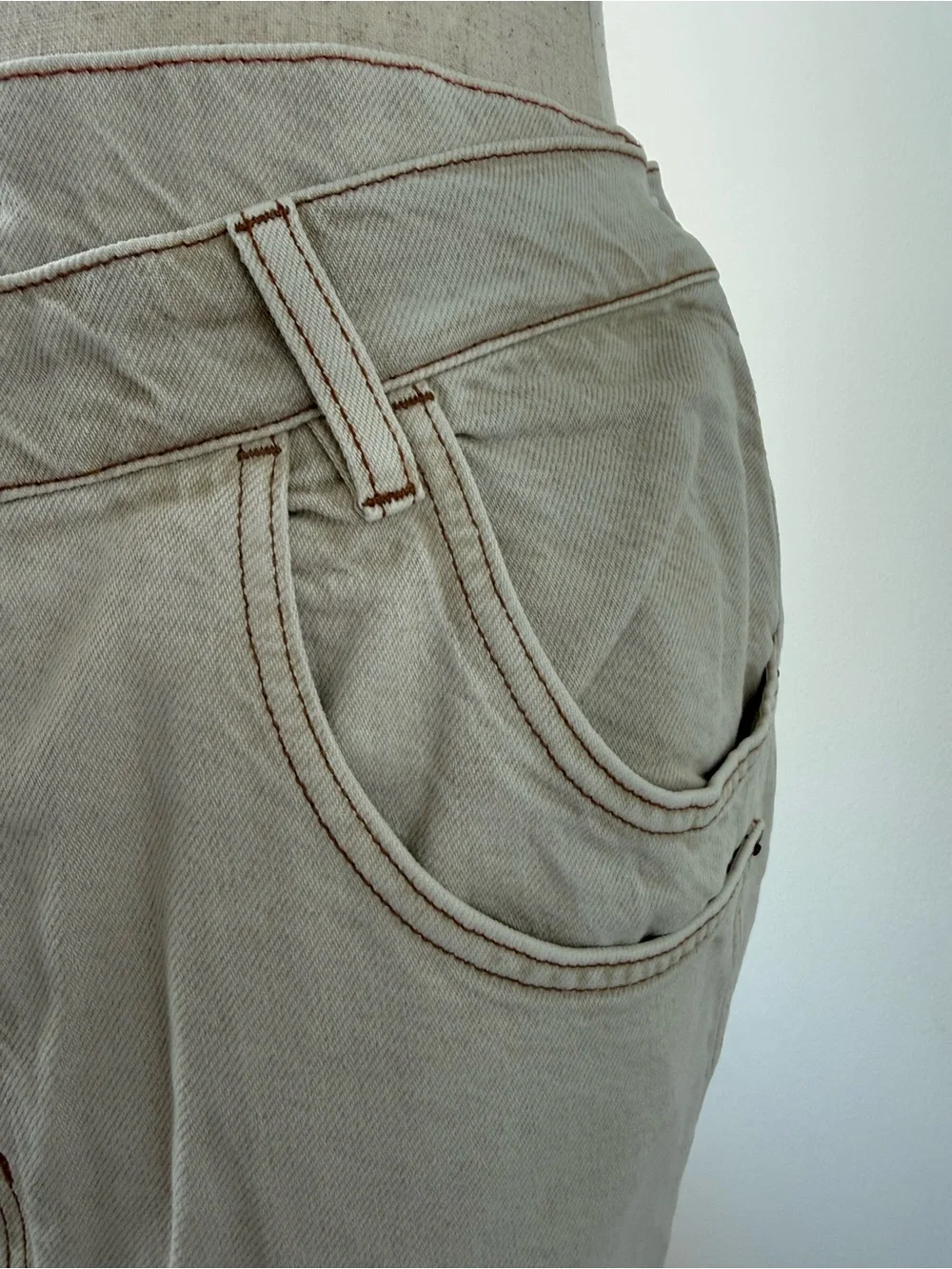 We The Free Cream Low Rise Wide Leg Jeans - Picture 5 of 10